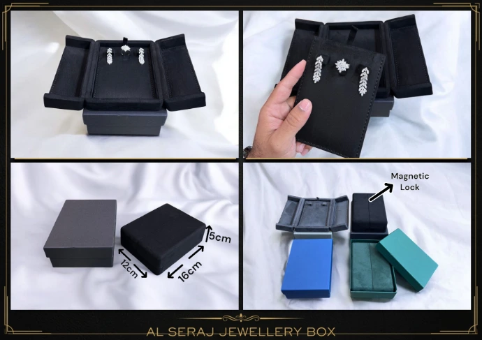 Showcase your jewellery with elegance using our premium Half Set Box, expertly crafted with a luxurious super suede exterior and interior for a refined finish. Designed to securely hold a matching necklace and earrings, this sophisticated box offers a stunning presentation while protecting your jewellery. Perfect for luxury retail displays, special occasions, and premium gift packaging, it creates an unforgettable unboxing experience.